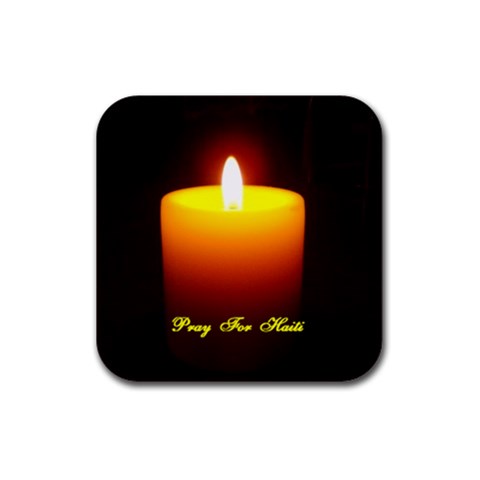 Candlelite Vigil Rubber Square Coaster (4 pack) from ArtsNow.com Front
