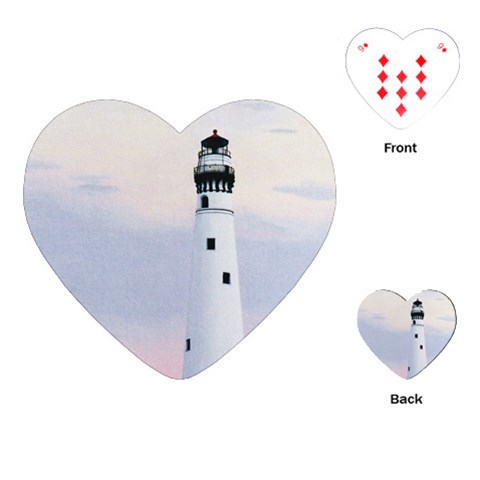 Evening s Light Playing Cards (Heart) from ArtsNow.com Front