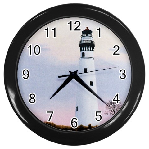 Evening s Light Wall Clock (Black) from ArtsNow.com Front