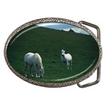 Two White Horses 0002 Belt Buckle