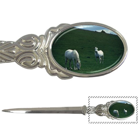Two White Horses 0002 Letter Opener from ArtsNow.com Front