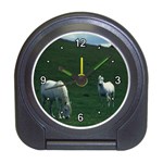 Two White Horses 0002 Travel Alarm Clock