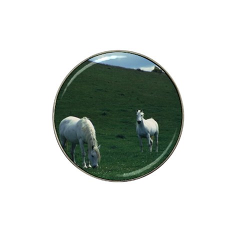 Two White Horses 0002 Hat Clip Ball Marker (10 pack) from ArtsNow.com Front