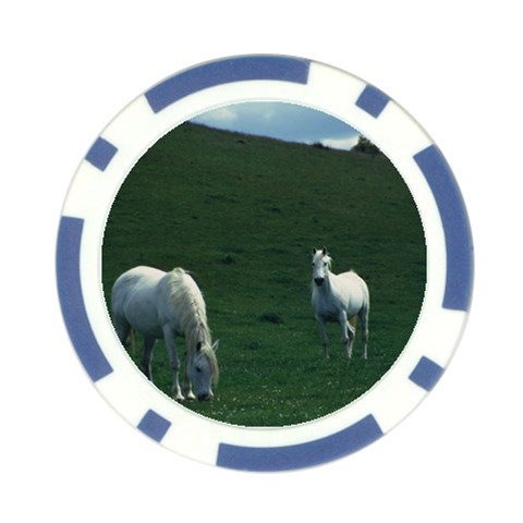 Two White Horses 0002 Poker Chip Card Guard (10 pack) from ArtsNow.com Front