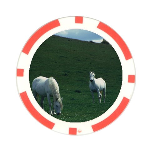 Two White Horses 0002 Poker Chip Card Guard (10 pack) from ArtsNow.com Back