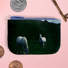 Two White Horses 0002 Mini Coin Purse from ArtsNow.com Front