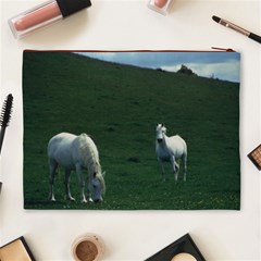 Two White Horses 0002 Cosmetic Bag (XL) from ArtsNow.com Back