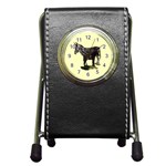 Jennyfoal Pen Holder Desk Clock