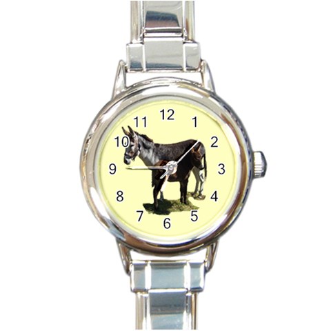 Jennyfoal Round Italian Charm Watch from ArtsNow.com Front