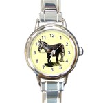 Jennyfoal Round Italian Charm Watch