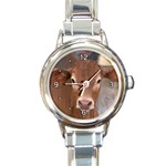 Brown Cow  0003 Round Italian Charm Watch