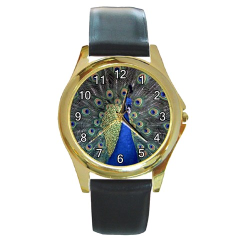 Peocock 0010 Round Gold Metal Watch from ArtsNow.com Front