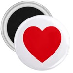 Red Heart 3  Magnet