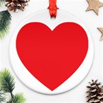 Red Heart Ornament (Round)