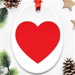 Red Heart Ornament (Oval)