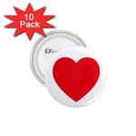 Red Heart 1.75  Button (10 pack) 