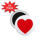 Red Heart 1.75  Magnet (10 pack) 