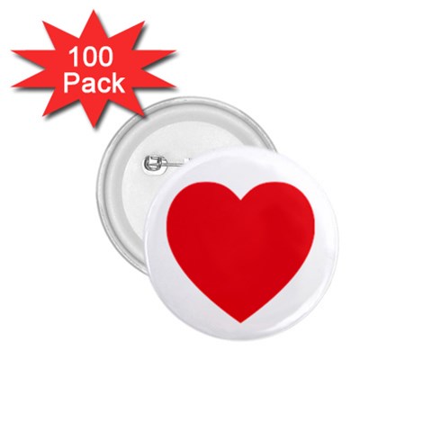 Red Heart 1.75  Button (100 pack)  from ArtsNow.com Front