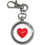 Red Heart Key Chain Watch