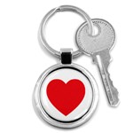 Red Heart Key Chain (Round)