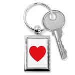 Red Heart Key Chain (Rectangle)