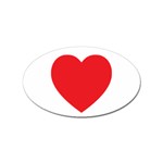 Red Heart Sticker (Oval)