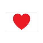 Red Heart Sticker (Rectangular)
