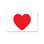 Red Heart Sticker (Rectangular)