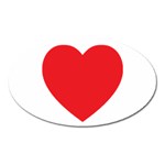 Red Heart Magnet (Oval)