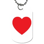 Red Heart Dog Tag (One Side)