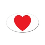 Red Heart Sticker Oval (10 pack)