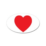 Red Heart Sticker Oval (100 pack)