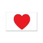 Red Heart Sticker Rectangular (10 pack)