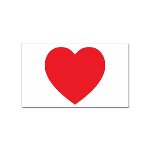 Red Heart Sticker Rectangular (100 pack) from ArtsNow.com Front
