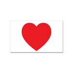 Red Heart Sticker Rectangular (100 pack)