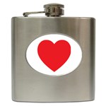 Red Heart Hip Flask (6 oz)