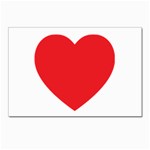 Red Heart Postcard 4 x 6  (Pkg of 10)