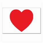 Red Heart Postcards 5  x 7  (Pkg of 10)