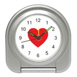 Red Heart Travel Alarm Clock