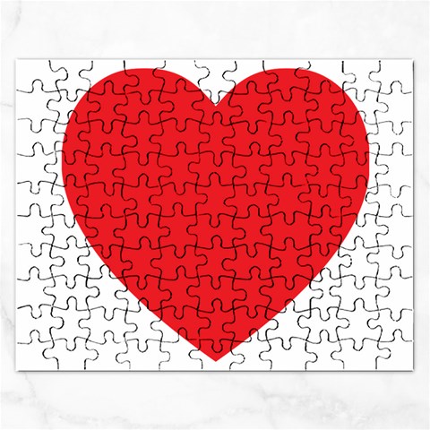 Red Heart Jigsaw Puzzle (Rectangular) from ArtsNow.com Front