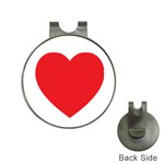 Red Heart Golf Ball Marker Hat Clip