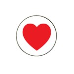 Red Heart Hat Clip Ball Marker (4 pack)
