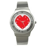 Red Heart Stainless Steel Watch