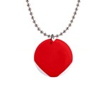 Red Heart 1  Button Necklace