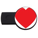 Red Heart USB Flash Drive Round (4 GB)