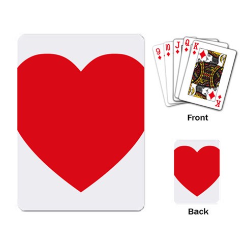 Red Heart Playing Cards Single Design from ArtsNow.com Back