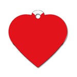 Red Heart Dog Tag Heart (One Side)