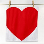 Red Heart Face Towel