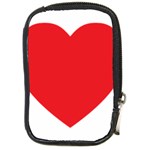 Red Heart Compact Camera Leather Case