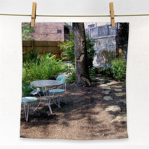 Into The Backyard Garden Face Towel from ArtsNow.com Front